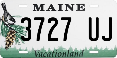 ME license plate 3727UJ