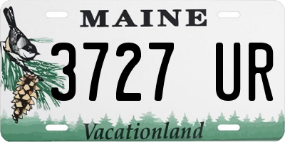 ME license plate 3727UR