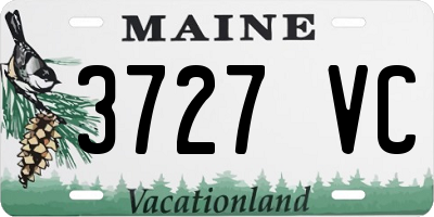 ME license plate 3727VC