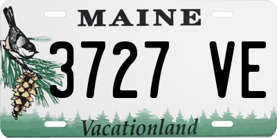 ME license plate 3727VE