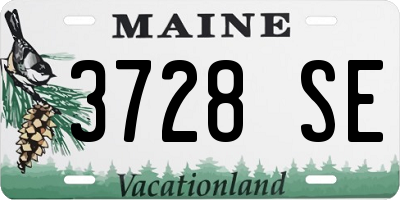 ME license plate 3728SE