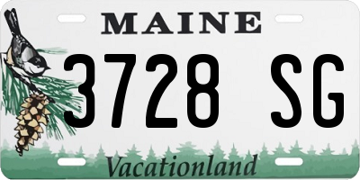 ME license plate 3728SG