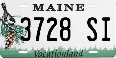 ME license plate 3728SI