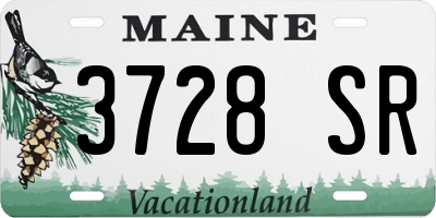 ME license plate 3728SR
