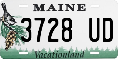 ME license plate 3728UD
