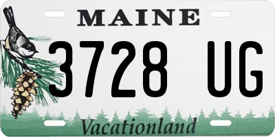 ME license plate 3728UG