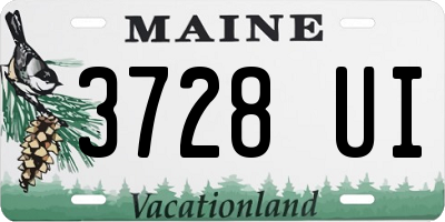 ME license plate 3728UI