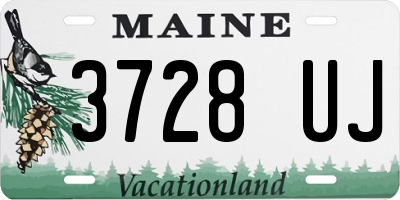 ME license plate 3728UJ