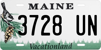 ME license plate 3728UN