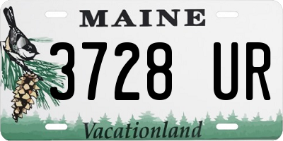 ME license plate 3728UR