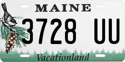 ME license plate 3728UU