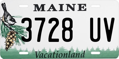 ME license plate 3728UV