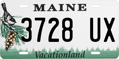 ME license plate 3728UX