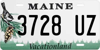 ME license plate 3728UZ