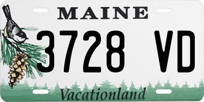 ME license plate 3728VD