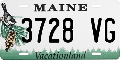 ME license plate 3728VG