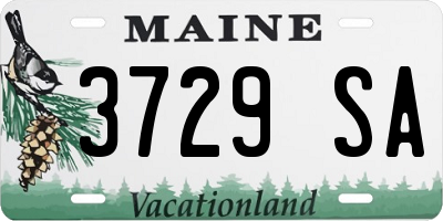 ME license plate 3729SA