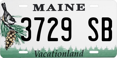 ME license plate 3729SB