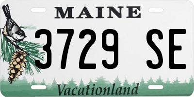 ME license plate 3729SE