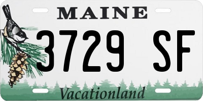 ME license plate 3729SF