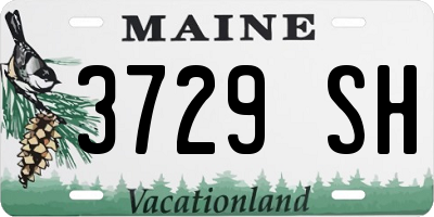 ME license plate 3729SH