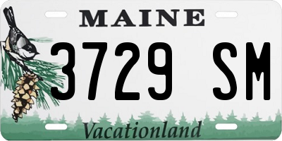 ME license plate 3729SM