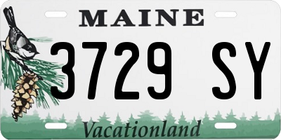 ME license plate 3729SY