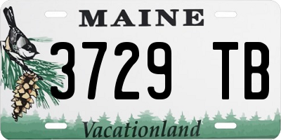 ME license plate 3729TB