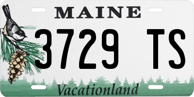 ME license plate 3729TS