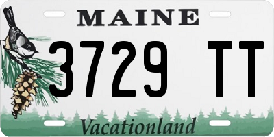 ME license plate 3729TT