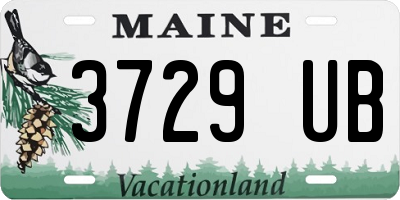 ME license plate 3729UB