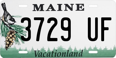 ME license plate 3729UF