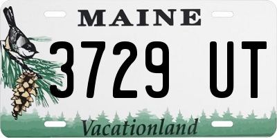 ME license plate 3729UT