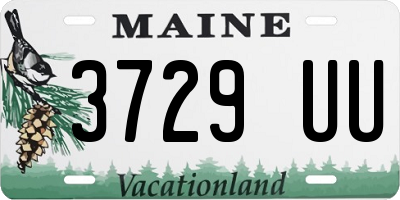 ME license plate 3729UU