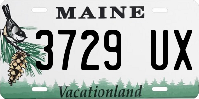 ME license plate 3729UX