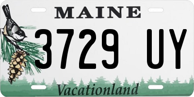 ME license plate 3729UY