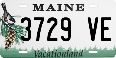 ME license plate 3729VE