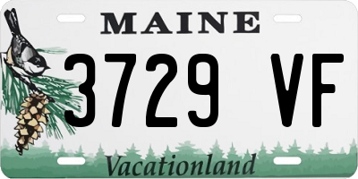 ME license plate 3729VF