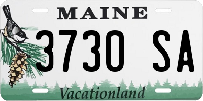 ME license plate 3730SA