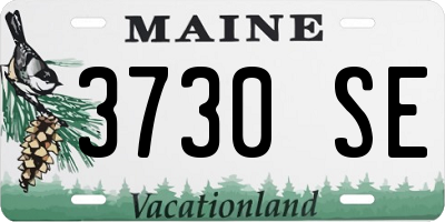 ME license plate 3730SE