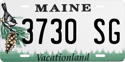 ME license plate 3730SG