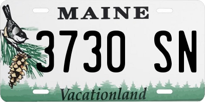 ME license plate 3730SN
