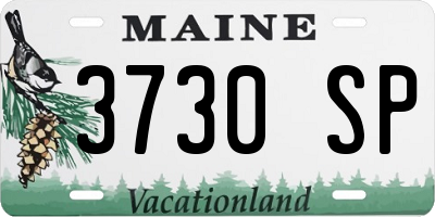 ME license plate 3730SP
