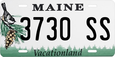 ME license plate 3730SS