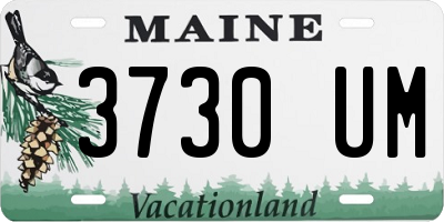 ME license plate 3730UM