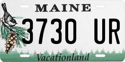 ME license plate 3730UR