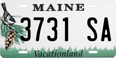 ME license plate 3731SA