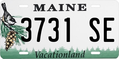 ME license plate 3731SE