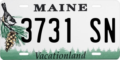 ME license plate 3731SN