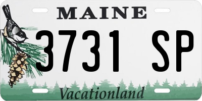 ME license plate 3731SP